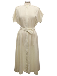 1990's Womens Linen Blend Dress