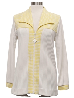 1970's Womens Mod Knit Shirt Jacket