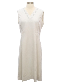 1960's Womens Linen Cotton Blend Dress