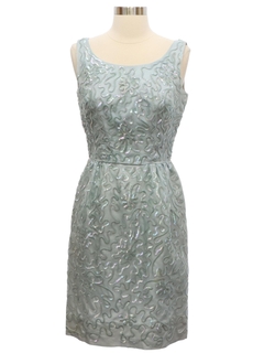 1960's Womens Mod Prom Or Cocktail Sheath Dress