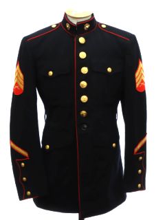 1970's Mens Marine Corps USMC Sergeant Military Dress Jacket
