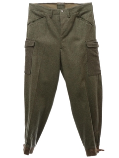 1940's Mens Wool Swedish Military Field Pants