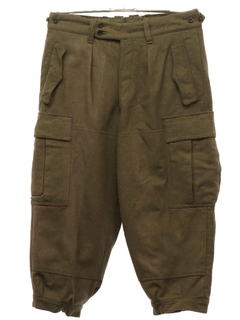 1960's Mens US Army Military Cargo Knickers Pants