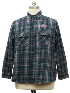 1990's Mens Planet Hollywood Toronto Heavy Cotton Flannel Shirt