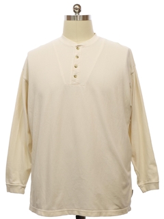 1980's Mens Columbia Sportswear Cotton Knit Henley Shirt