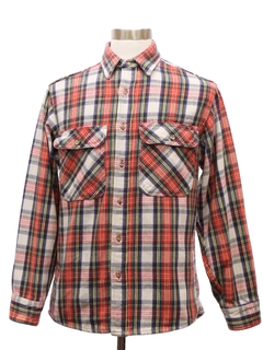 1980's Mens Heavy Cotton Flannel Shirt