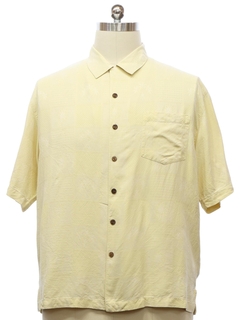1990's Mens Jamaica Jaxx Silk Subtle Print Hawaiian Shirt