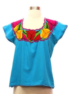 1970's Womens Huipil style Shirt