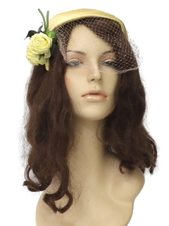 1960's Womens Accessories - Cecile Lorraine Half Hat