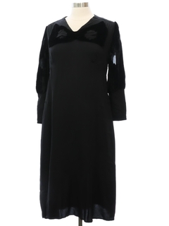 1990's Womens Black Cocktail Dress