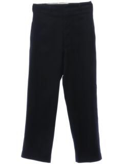 1950's Mens Black Wool Navy Military Pants