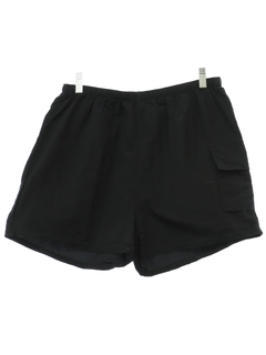1980's Mens Black Nylon Shorts