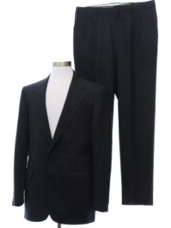 1980's Mens Pinstriped Wool Suit