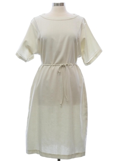 1980's Womens Totally 80s Linen Blend Dress