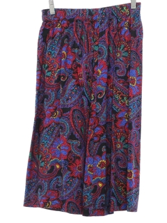 1970's Womens Rayon Paisley Hippie Skirt