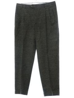 1990's Mens Baggy Pleated Wool Blend Slacks Pants