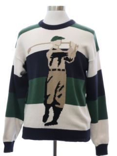 1990's Mens New River Golf Sweater