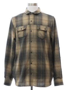 1990's Mens Wool Blend Flannel Shirt