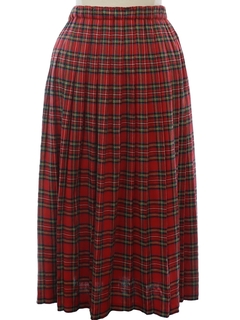 1980's Womens Plaid Skirt
