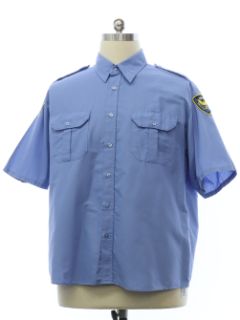 1990's Mens Private Security Uniform Work Shirt