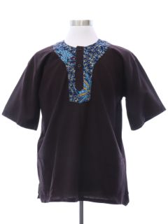 1990's Mens Dashiki Style Tunic Shirt