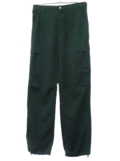 1990's Mens Green Fire Fighter Uniform Work Pants