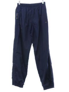1990's Mens Speedo Dark Blue Crisp Nylon Track Pants