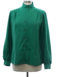 1970's Womens Silk Secretary Shirt