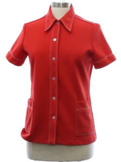 1970's Womens Knit Shirt Jac Shirt