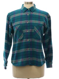 1980's Womens REI Wool Flannel Shirt