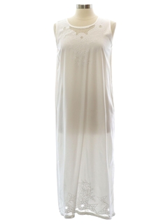 1990's Womens Embroidered Rayon Maxi Dress