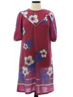 1970's Womens Hawaiian Muu Muu Dress