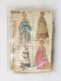 1960's Womens/Girls Costume Sewing Pattern