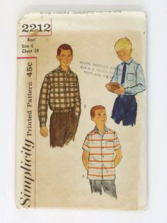 1960's Mens/Boys Sewing Pattern