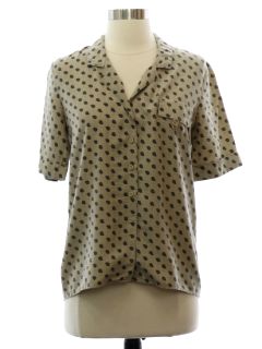 1980's Womens Rayon Blend Shirt