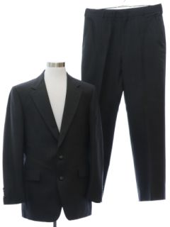 1980's Mens Wool Pinstriped Suit