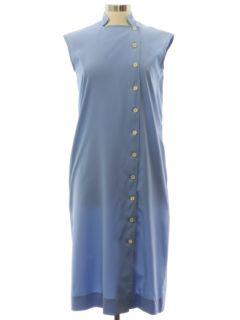1970's Womens Mod Silk Rayon Blend Shift Dress