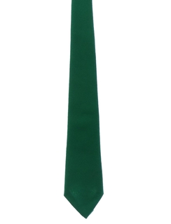 1980's Mens Green Irish Wool Wide Necktie