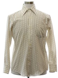 1970's Mens Prince Ferrari Subtle Print Disco Style Cotton Blend Shirt