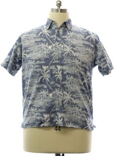 1990's Mens Big Dog Reverse Print Cotton Hawaiian Shirt