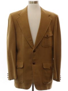 1970's Mens Camel Hair Wool Blazer Sport Coat Jacket