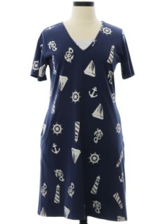 1990's Womens Nautical Theme Dress