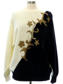 1980's Womens Totally 80s Cocktail Style Sweater