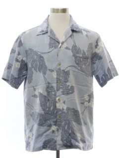 1980's Mens Mark Raysten by Malihini Reverse Print Cotton Hawaiian Shirt