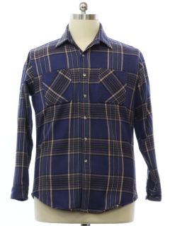 1980's Mens Heavy Cotton Flannel Shirt