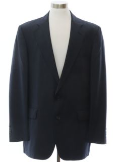 1980's Mens Palm Beach Wool Gabardine Pinstriped Blazer Sport Coat Jacket
