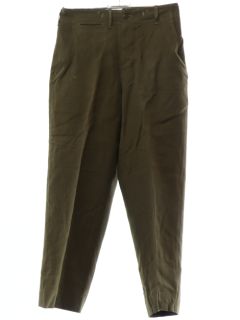 1960's Mens Army Style Wool Pants