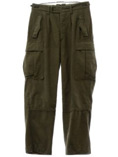 1960's Mens German Army Heavy Wool Military Pants