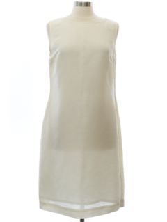 1990's Womens Silk Linen Blend Sheath Dress