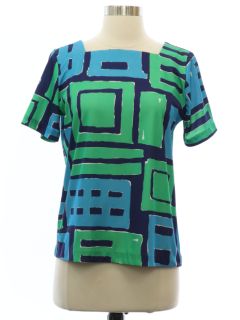 1970's Womens Vera Neumann Designer Shirt